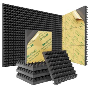 SoundProof Acoustic Foam Panels With Self-adhesive 12" x 12" x 2"
